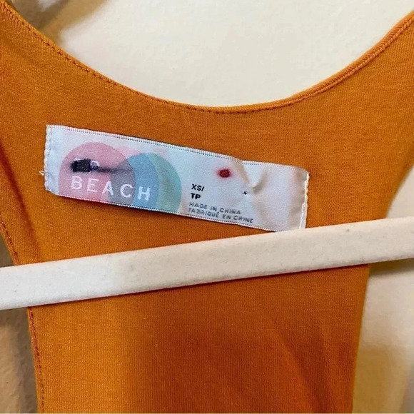 New Free People Kyle One Piece Jumpsuit Onesie FP Beach in Orange XS - Picture 7 of 9